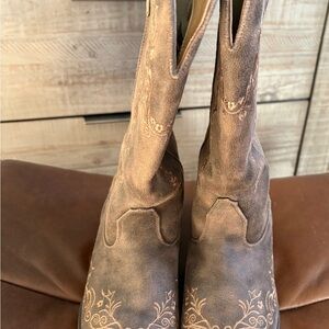 Roper Tan Leather Boots